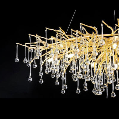 Lorna Modern Raindrop Tree Branch Crystal Chandelier 47.5" L