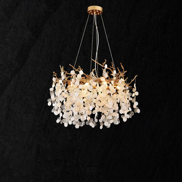 Lorna Round Circle Fortune Tree Branch Round Chandelier