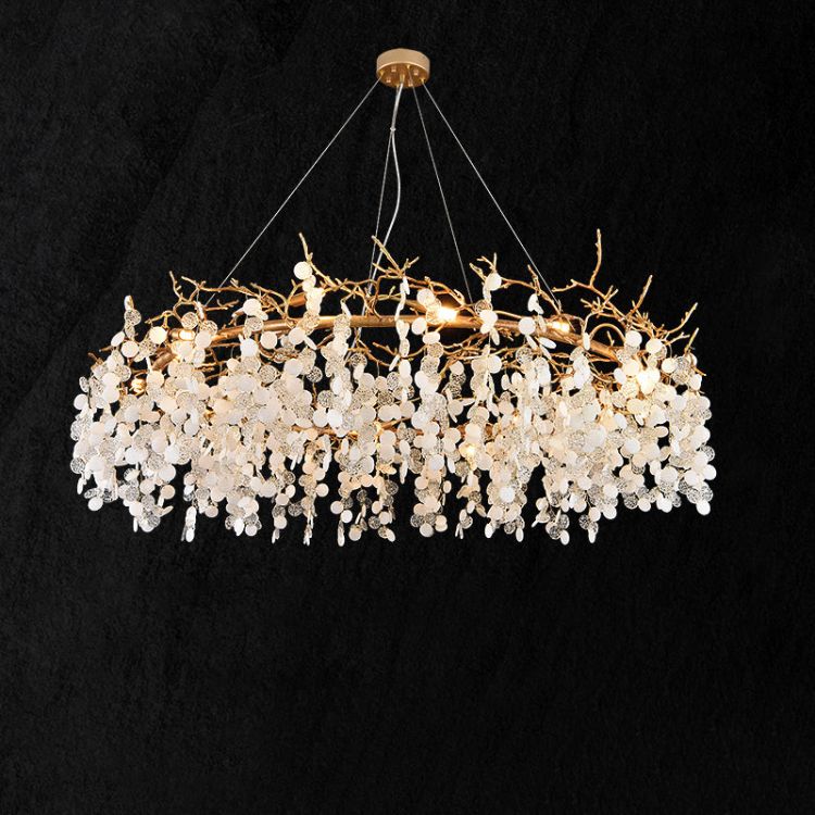 Lorna Round Circle Fortune Tree Branch Round Chandelier