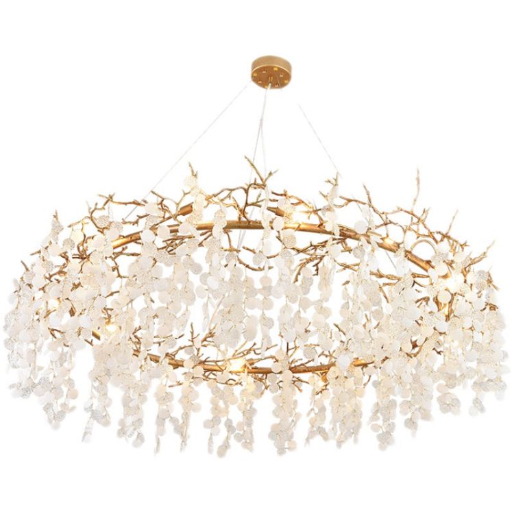 Lorna Round Circle Fortune Tree Branch Round Chandelier