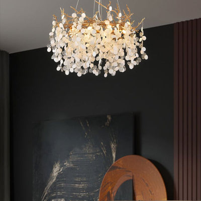 Lorna Round Circle Fortune Tree Branch Round Chandelier