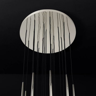Charlotte Shower Round Tapered Tubular Chandelier 30"