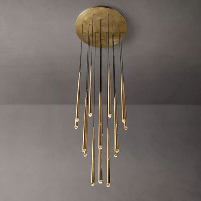 Charlotte Shower Round Tapered Tubular Chandelier 30"