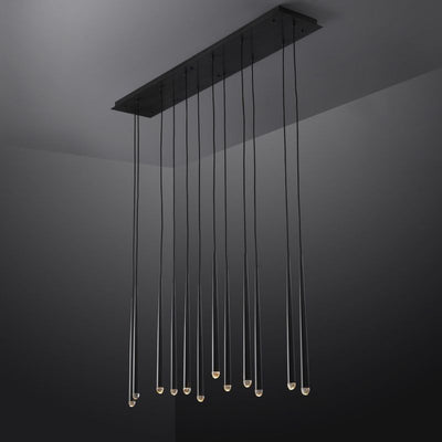 Charlotte Meteor Shower Tubular Linear Chandlier 60"