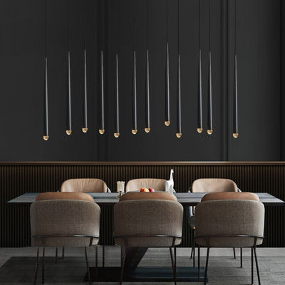 Charlotte Meteor Shower Tubular Linear Chandlier 60"