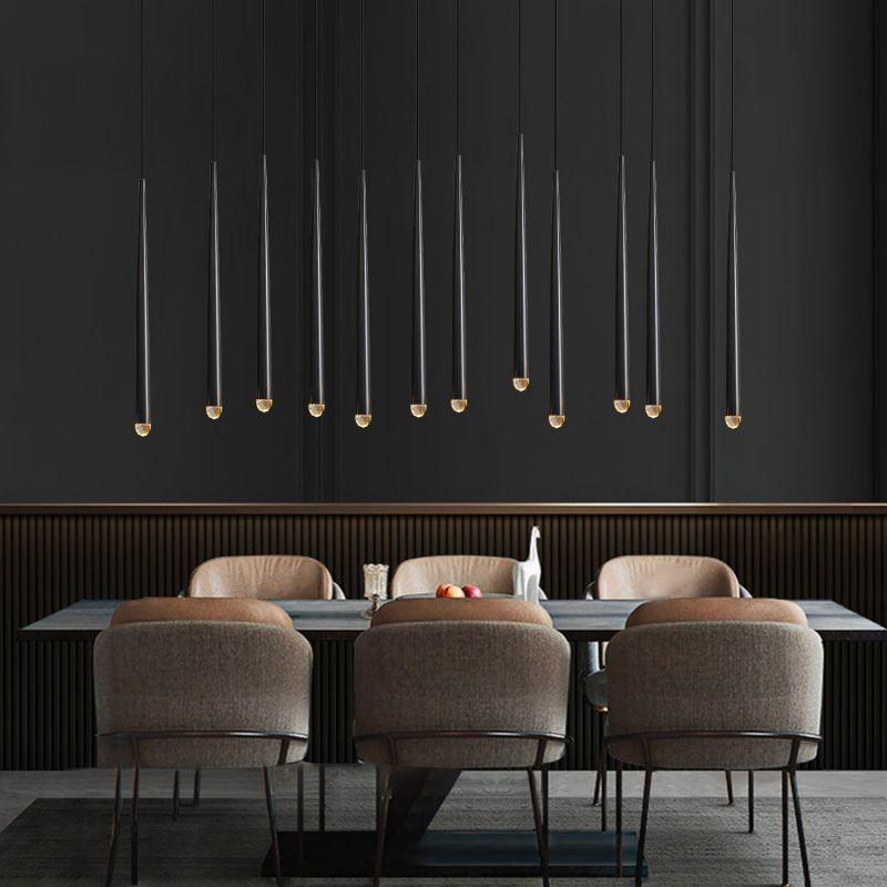 Charlotte Meteor Shower Tubular Linear Chandlier 60"