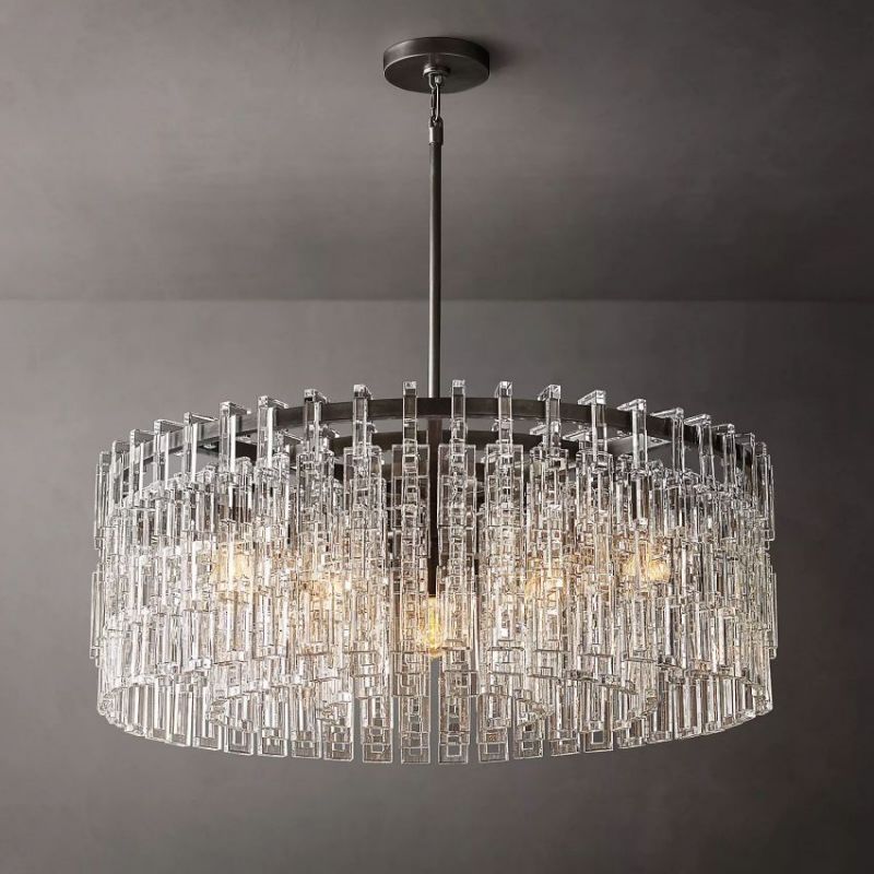 Mia Crystal Round Chandelier 36"