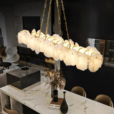 Nasile Linear Alabaster Chandelier (Chain)