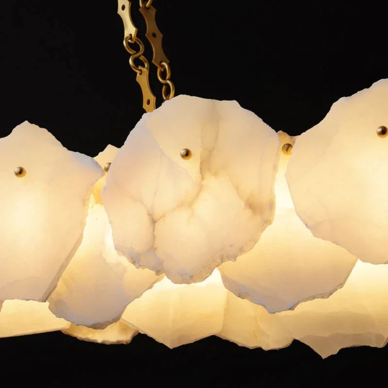 Nasile Linear Alabaster Chandelier (Chain)