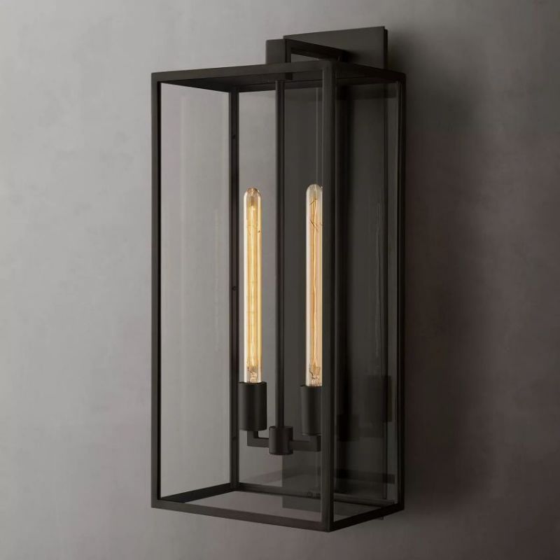 Vera Lantern Outdoor Wall Sconce 2-Light,28" H