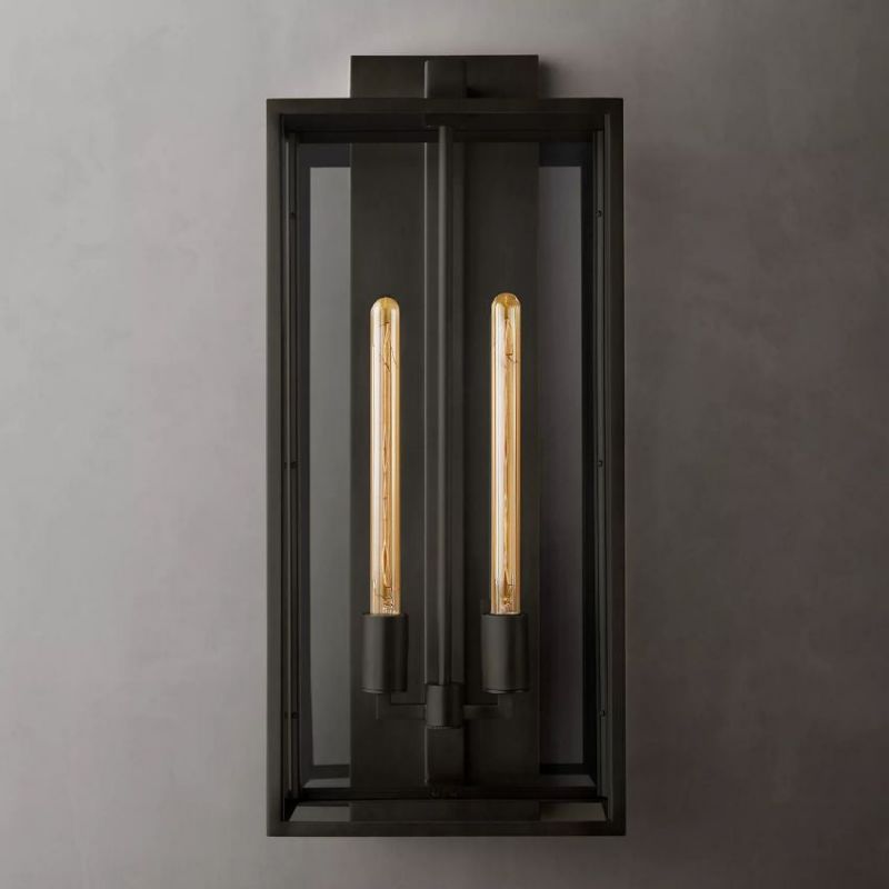 Vera Lantern Outdoor Wall Sconce 2-Light,28" H