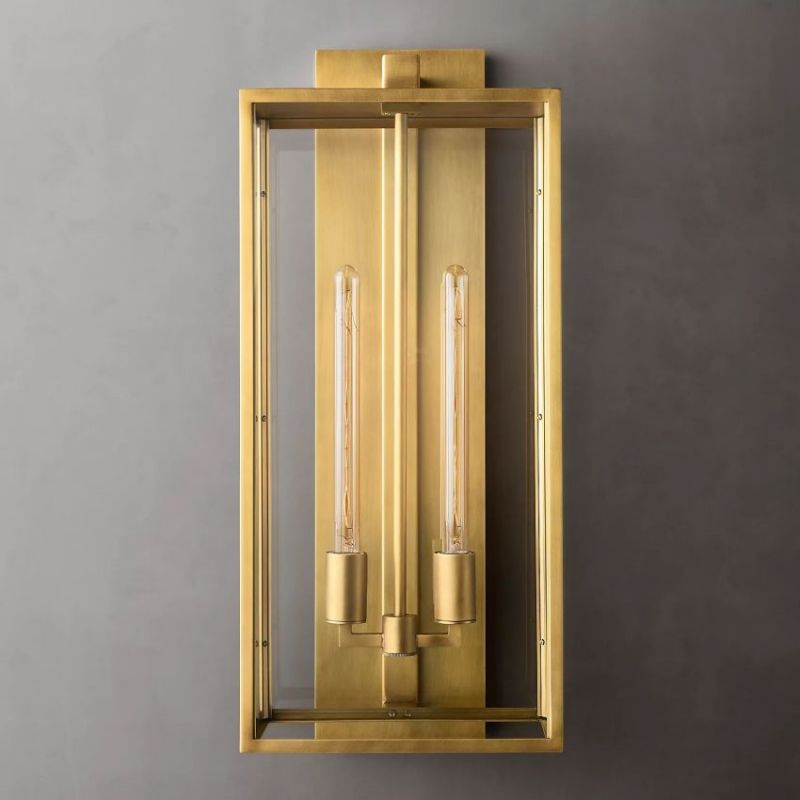 Vera Lantern Outdoor Wall Sconce 2-Light,28" H