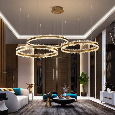 Primary Crystal Rings Chandelier