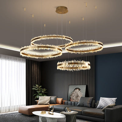 Primary Crystal Rings Chandelier