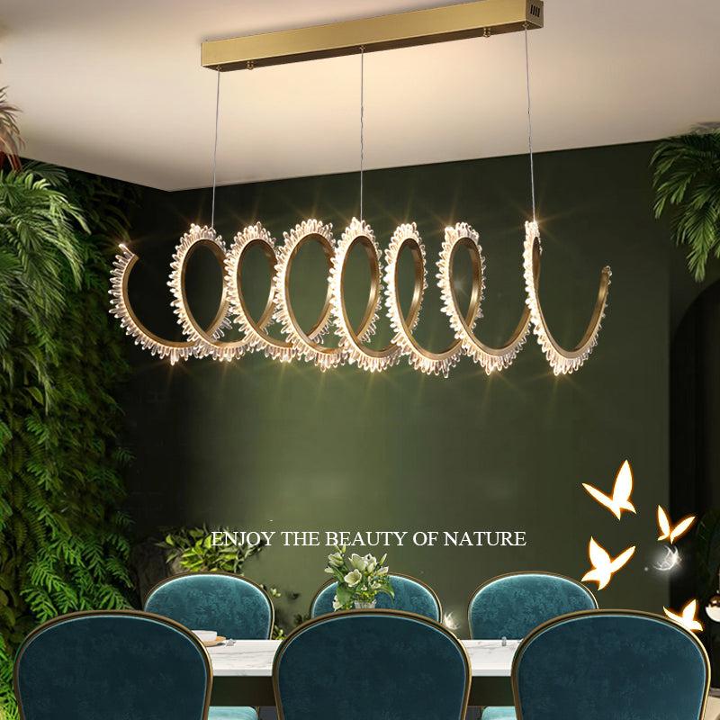 Primary Modern Spiral Crystal Chandelier