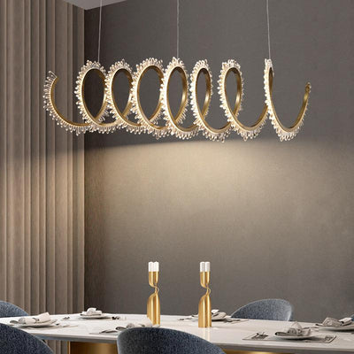 Primary Modern Spiral Crystal Chandelier