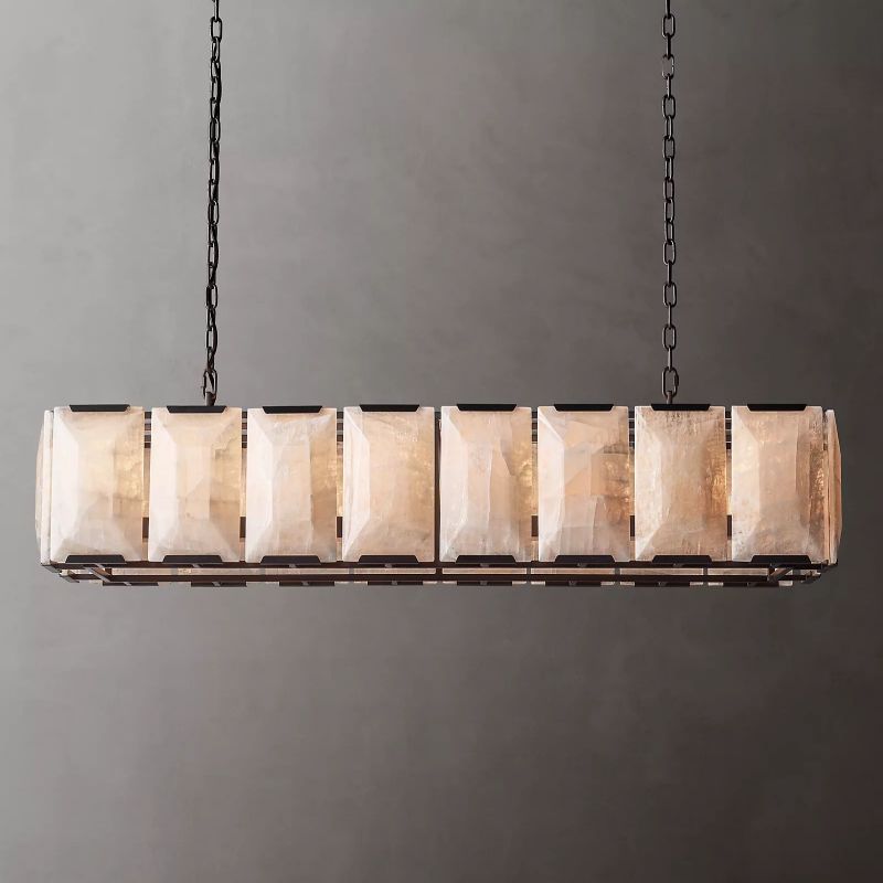 Hewson Calcite Rectangular Chandelier 55"