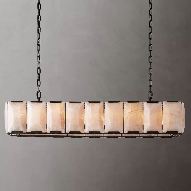 Hewson Calcite Rectangular Chandelier 62"