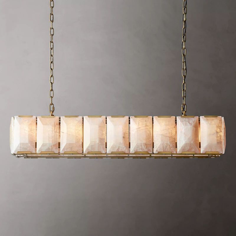 Hewson Calcite Rectangular Chandelier 62"