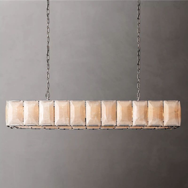 Hewson Calcite Rectangular Chandelier 74"