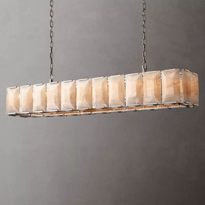 Hewson Calcite Rectangular Chandelier 74"