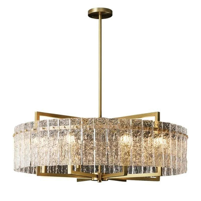 Flake Round Crystal Chandelier 24"