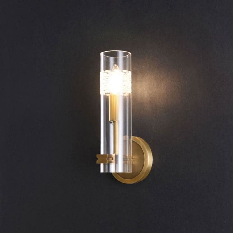 Single Head Kaleidoscope Wall Sconce, Brass