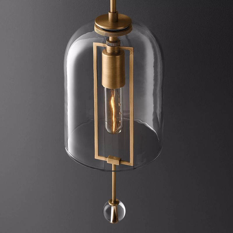 Sophia Brass Small Wall Sconce With Glass Shade