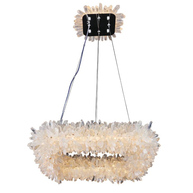 Primary Crystal Cluster Square Modern Chandelier