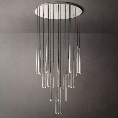 Charlotte Meteor Shower Round Tapered Tubular Chandelier 48"