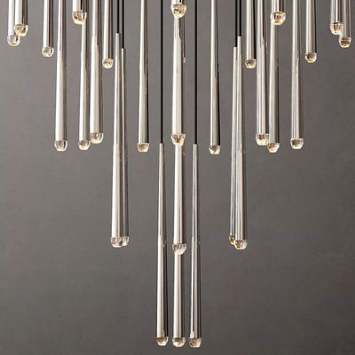Charlotte Meteor Shower Round Tapered Tubular Chandelier 48"