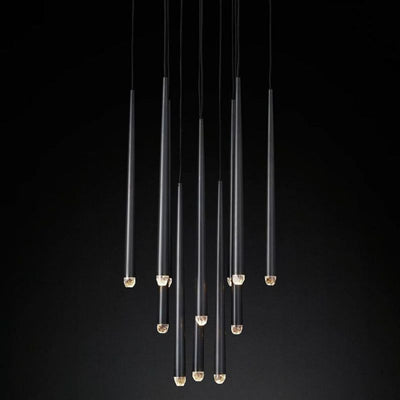 Charlotte Meteor Shower Round Tapered Tubular Chandelier 24"