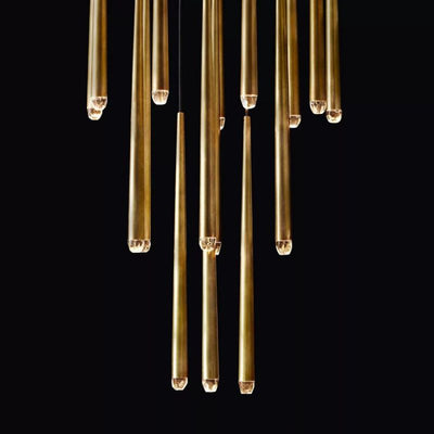 Charlotte Meteor Shower Round Tapered Tubular Chandelier 24"