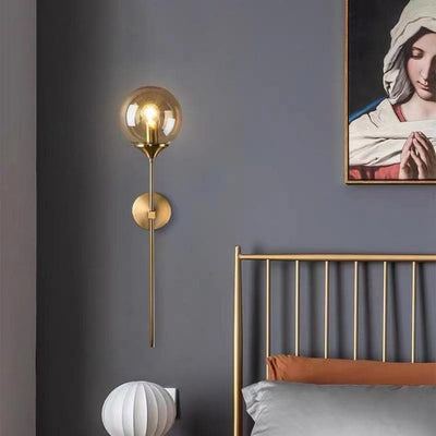 karen Post-modern strip brass ball sconce