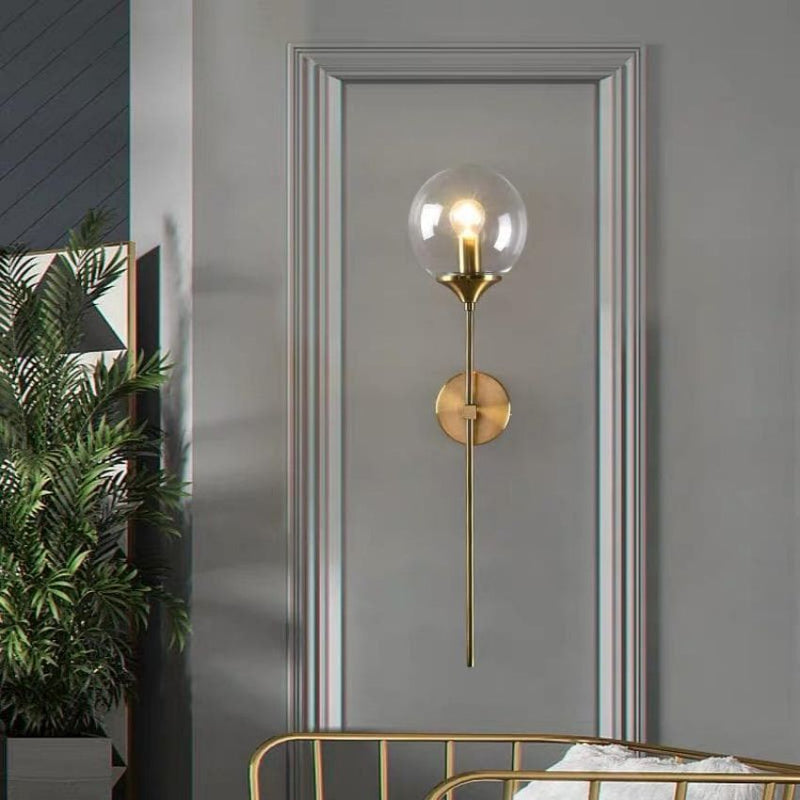 karen Post-modern strip brass ball sconce