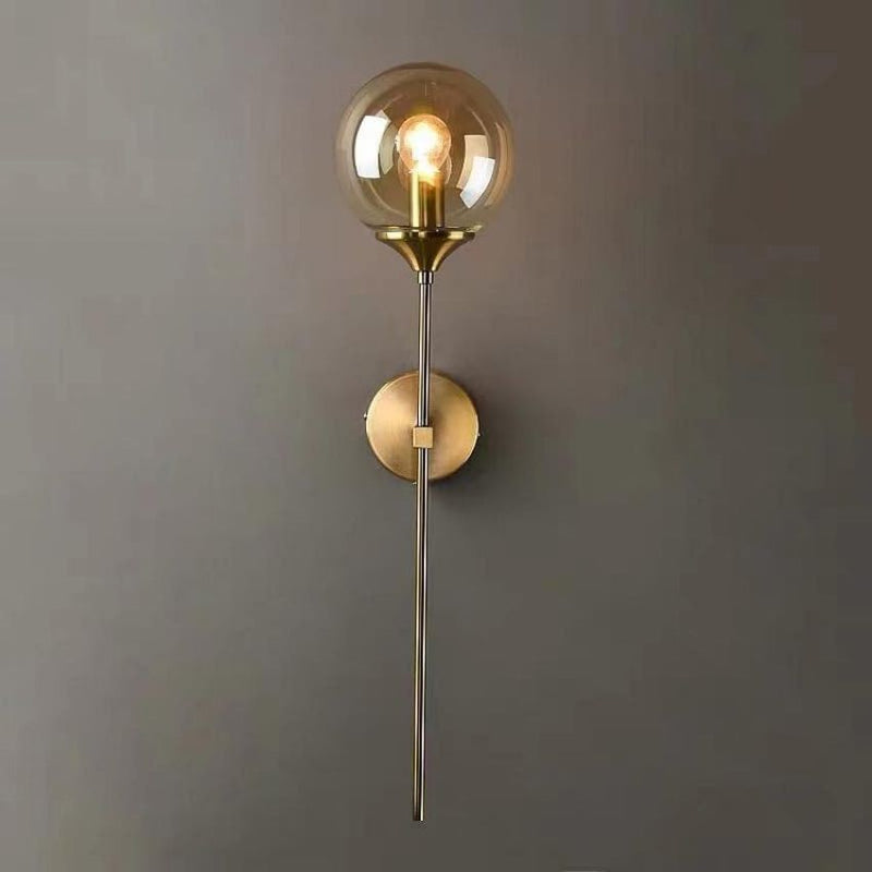 karen Post-modern strip brass ball sconce